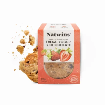 NATWINS® Biscuit fraises, yaourt et chocolat 5 u.