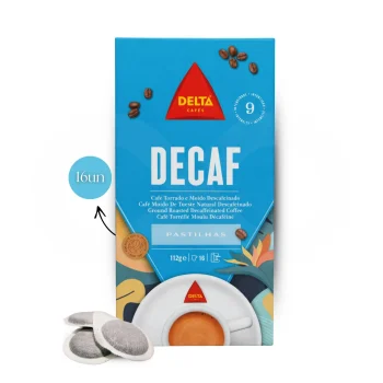 DELTA CAFÉS® Pastilles Café Dosettes Decaf 16 u.