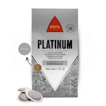 DELTA CAFÉS® Pastilles Café Dosettes Platinum 16 u.