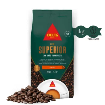 DELTA CAFÉS® Café Grains Torréfié Au Grain Lote Superior 1kg
