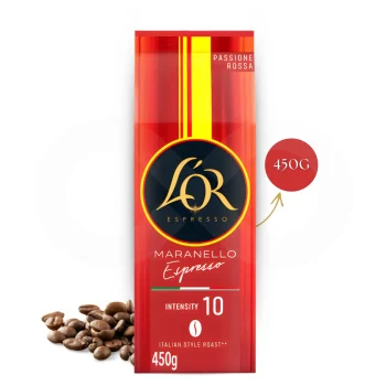 L´OR® Café en Grains Espresso Passione Rossa 450g