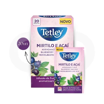 TETLEY® Thé Myrtille Et Açaï 20 u.