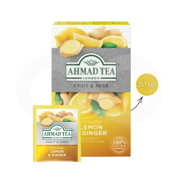 AHMAD TEA® Thé Citron Et Gingembre 20 u.