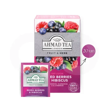 AHMAD TEA® Thé Baies Mélangées Et Hibiscus 20 u.