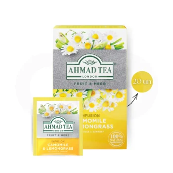 AHMAD TEA® Thé Camomille Et Citronnelle 20 u.