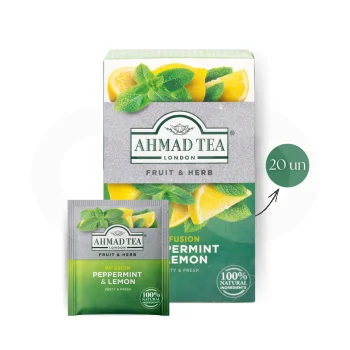 AHMAD TEA® Thé Menthe Poivrée Et Citron 20 u.